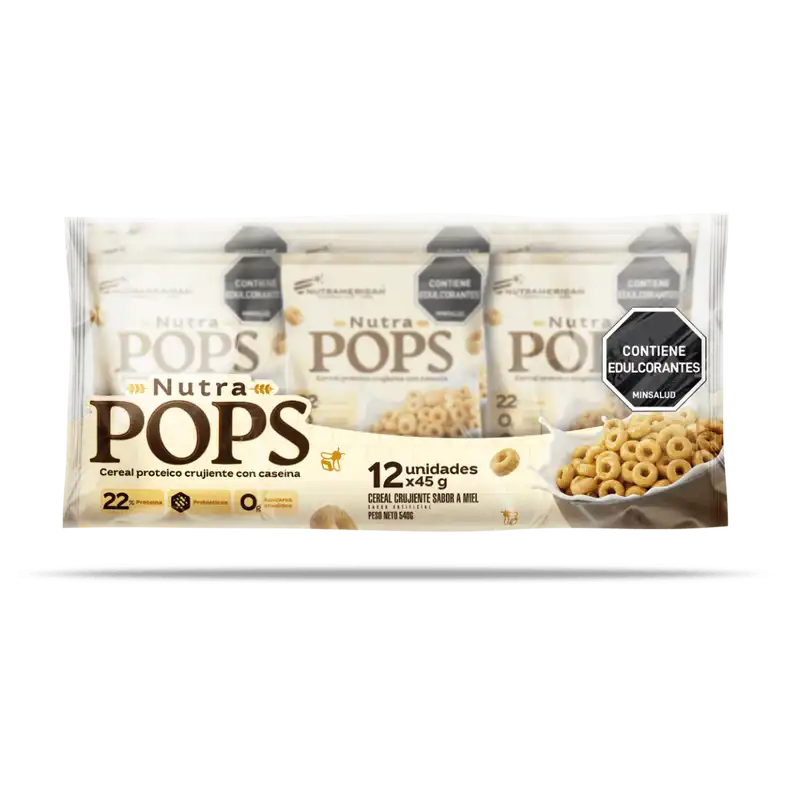 NUTRA POPS | CEREAL PROTEICO CRUJIENTE CON CASEÍNA